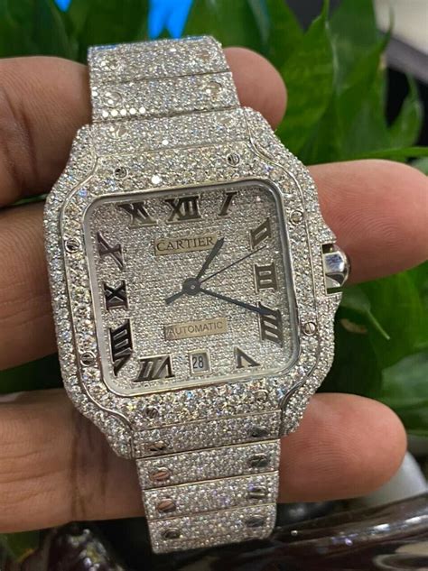 men's cartier watch diamond|cartier watches with diamonds price.